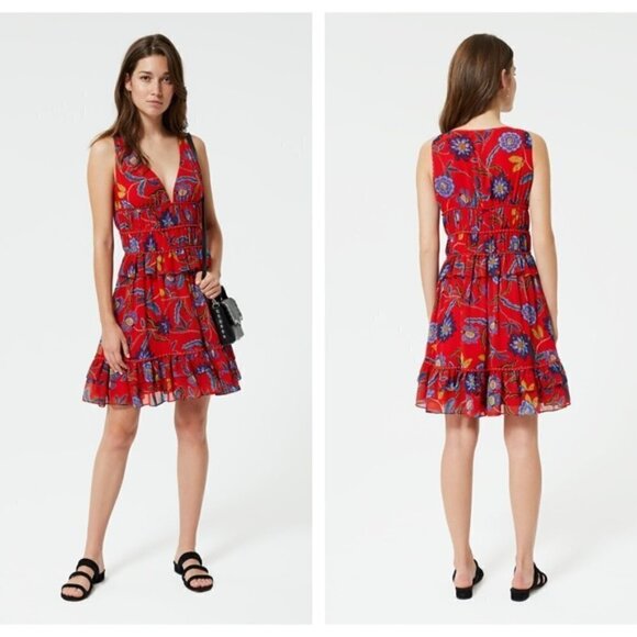 NWT Rebecca Minkoff Mini floral Dress size 0 Lucille Cottagecore cocquette - Picture 1 of 12